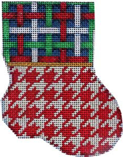 CT-1905 Multi Lattice/Red Houndstooth Mini Sock 3.25x4.25 18 Mesh Associated Talents 