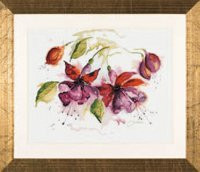 PN8026 Lanarte Kit Fuchsia in Watercolor 20" x 16"; Linen; 30ct