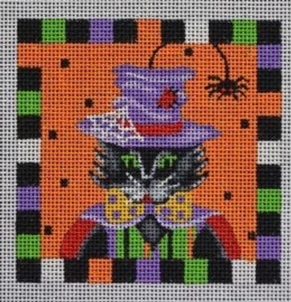 HW03 Mr Cat 3.75 Sq 18 Mesh Pepperberry Designs