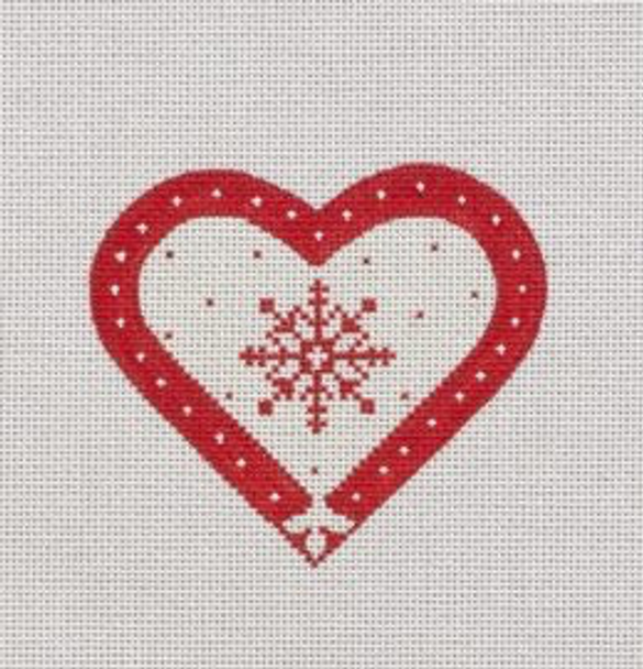 HT05 Red & White Snowflake  3.25 x 3.75 18 Mesh Pepperberry Designs