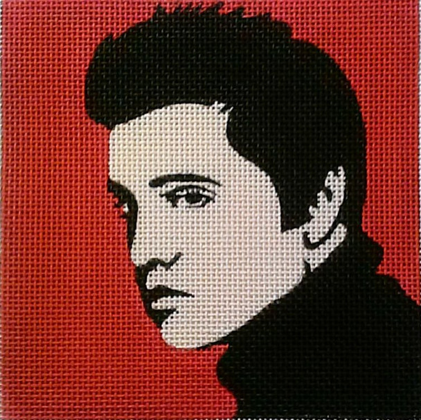 70634 Elvis Pop Art 6 x 6 18 Mesh Unique New Zealand Designs Needlepoint