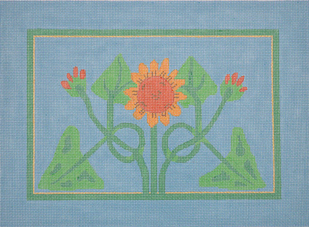 JKNA-­005 Sunflower  11" x 8" 18 Mesh  Judy Keenan NeedleArts  (Canvas And Thread)