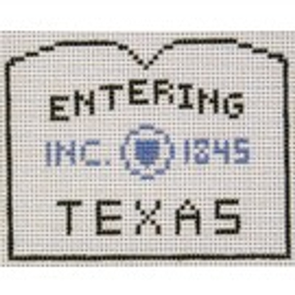 SS04r Texas Sign 3.25 x 2.5" 18 mesh Eddie & Ginger