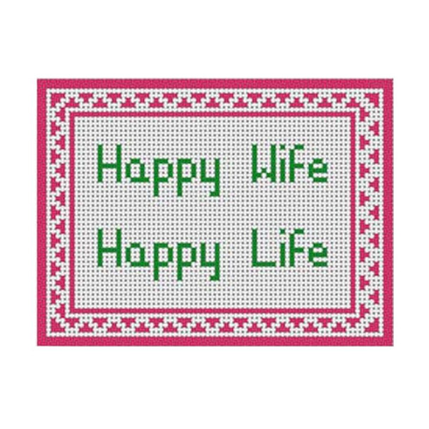 EG-SS 09 Happy Wife….Happy Life 5.75 x 4.5" 13 mesh Eddie & Ginger