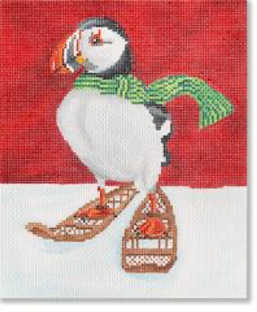 SC-PL 72 Puffin w/ Snow Shoes 5.75 x 7 18 Mesh Scott Church Creative