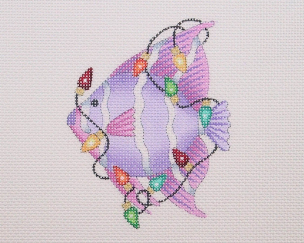 BB 0791 Angel Fish / Christmas Lights 4" x 3.25"  18 Mesh Burnett And Bradley
