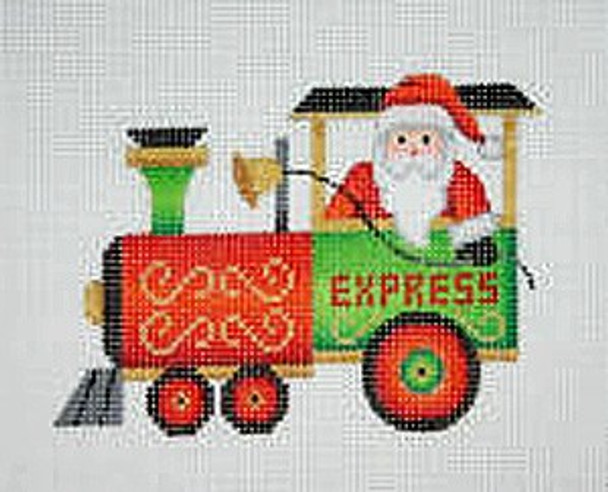 BB 2131 Train / Engine with Santa 3.25" x 4.25" 18 Mesh Burnett And Bradley 
