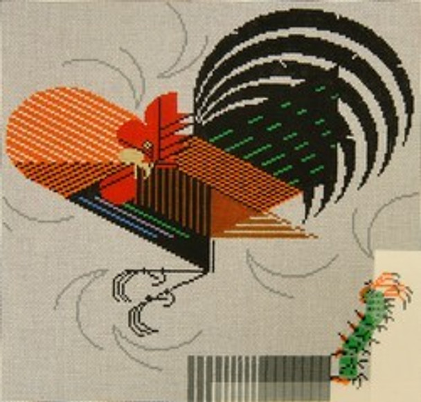 Crawling Tall Rooster HC-C182 Charley Harper 13 Mesh 14 x 13.15