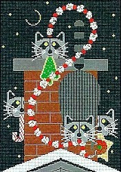 Christmas Capers HC-C165 Charley Harper  13 Mesh 11 x 15