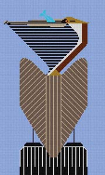 Brown Pelican CH-B092  Charley Harper 18 Mesh 61⁄2 x 10 1⁄2