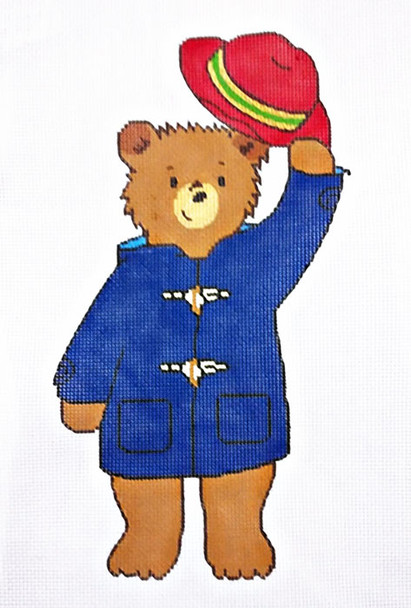 Paddington Bear 590G Tip of the Cap 4 x 6 18 Mesh Licensed Silver Needle Designs