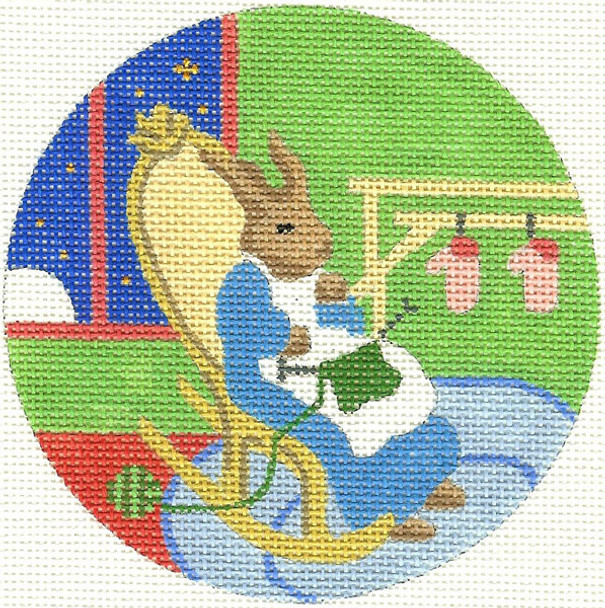 Goodnight Moon™ Quiet Old Lady Ornament 4.25 RD. 18 Mesh 481 Silver Needle Designs