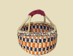 Bolga Baskets International BRSM Small Round Market Basket