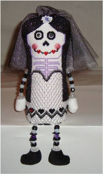 Halloween Skeleton Bride	7.5” x 4”	18 Mesh Sew Much Fun