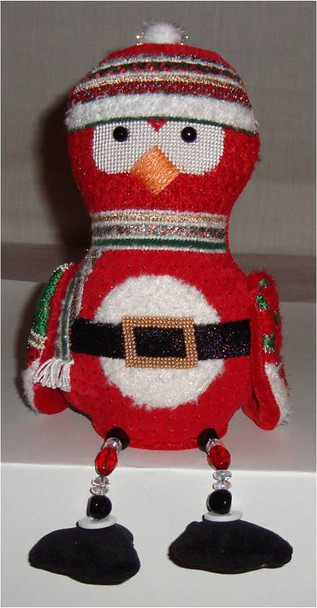 Christmas Santa Owl 6” x 5”18 Mesh Sew Much Fun 