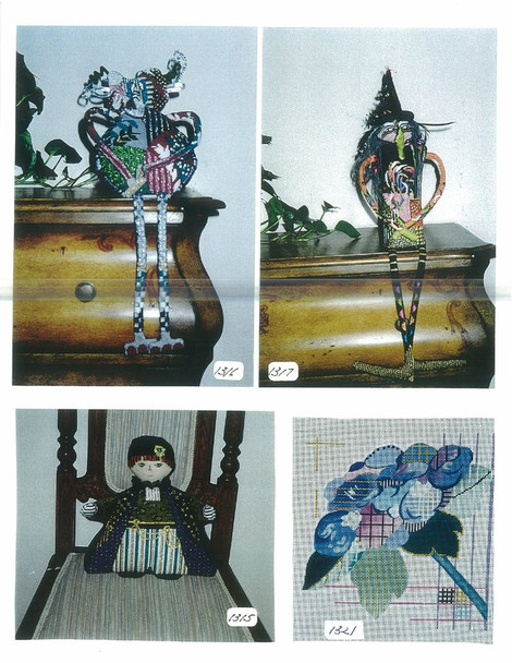 TS1317 Witch  Canvas Only,  Shown Finished  13 Mesh TS Designs