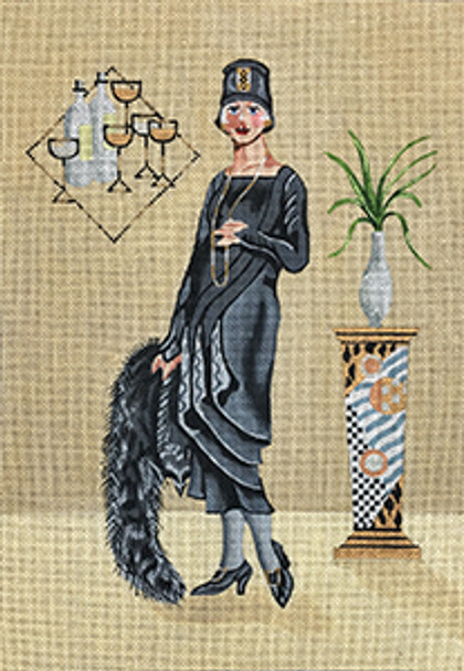 TS6119 Lady In Black 10 x 13.75 13 Mesh TS Designs