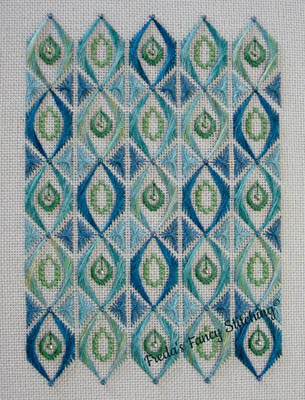 Teardrops 119w x 162h Fancy Stitching Pattern Only
