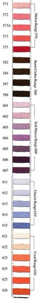 Needlepoint Inc. Silk Hank #606 Soft Mauve Range