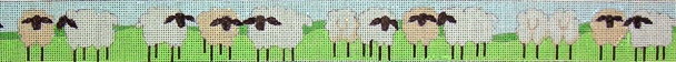 B071 Sheep 18 Mesh Belt Jane Nichols Needlepoint