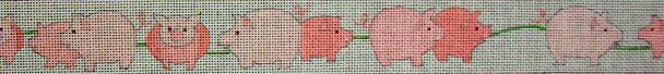 B072 Piggies 18 Mesh Belt Jane Nichols Needlepoint