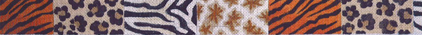 B089 Wild Animal Skins 18 Mesh Belt Jane Nichols Needlepoint