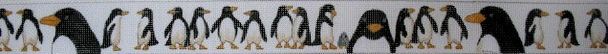 B180 Penguins 18 Mesh Belt Jane Nichols Needlepoint