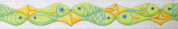 B271 Fish-Fish-Fish 18 Mesh Belt Jane Nichols Needlepoint