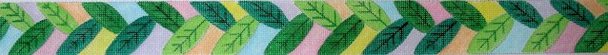 B309 Stencil Leaves 18 Mesh Belt Jane Nichols Needlepoint