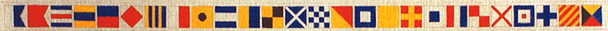 B501 Signal Flag alphabet 18 Mesh Belt Jane Nichols Needlepoint