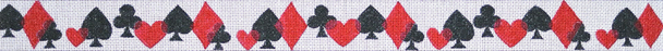 B492 Playing Card Suits 18 Mesh Belt Jane Nichols Needlepoint