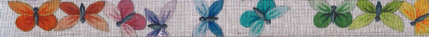 B525 Rainbow Butterflies 18 Mesh Belt Jane Nichols Needlepoint