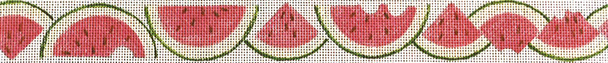 B541 Watermelon 18 Mesh Belt Jane Nichols Needlepoint