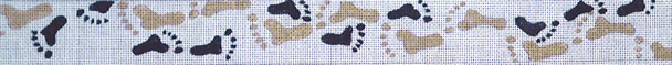 B547 Footprints 18 Mesh Belt Jane Nichols Needlepoint