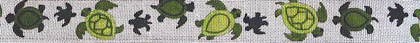 B553 Turtles-Green 18 Mesh Belt Jane Nichols Needlepoint
