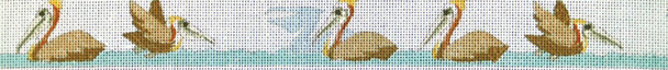 B588 Pelicans 18 Mesh Belt Jane Nichols Needlepoint