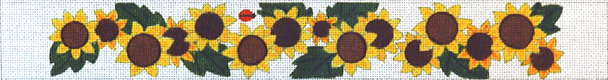 B788 Sunflowers 18 Mesh Belt Jane Nichols Needlepoint
