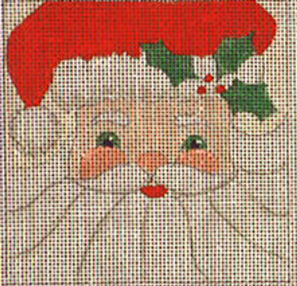 C103 Santa Face 4 x 4 18 Mesh Jane Nichols Needlepoint