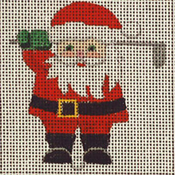 C108 Santa-Back Swing 4 x 4 13 Mesh Jane Nichols Needlepoint