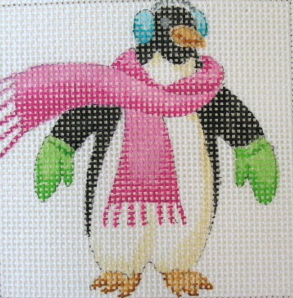 C187 Scarf,Muffs,Mitts Penguin 4 x 4 13 Mesh Jane Nichols Needlepoint