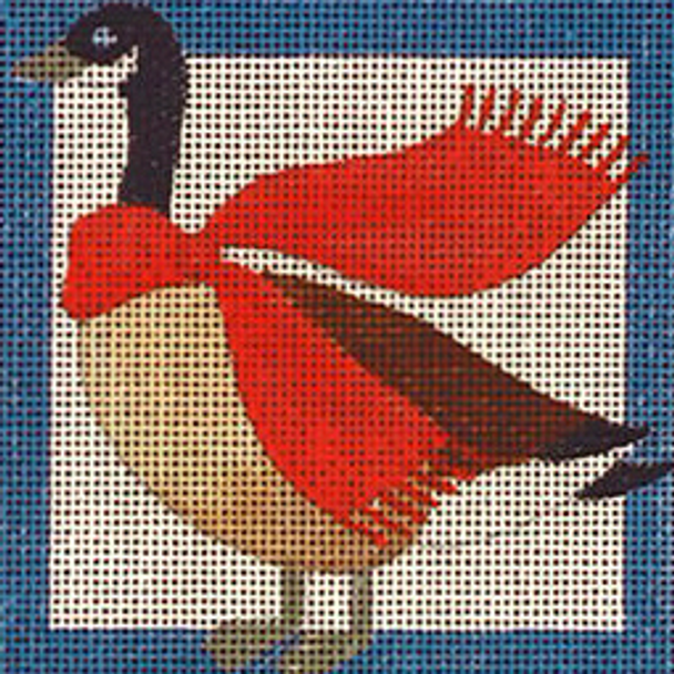 C303 Goose-Winter 4 x 4 18 Mesh Jane Nichols Needlepoint