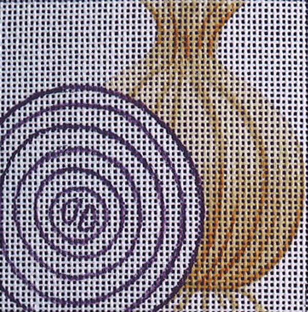 C376 Onions 4 x 4 13 Mesh Jane Nichols Needlepoint