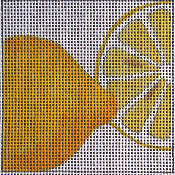 C390 Lemon 4 x 4 13 Mesh Jane Nichols Needlepoint