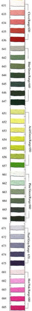 Needlepoint Inc. Silk Hank #651 Acid Green Range