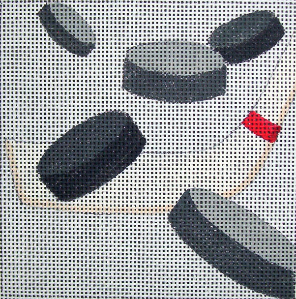 C598 Hockey 4 x 4 18 Mesh Jane Nichols Needlepoint