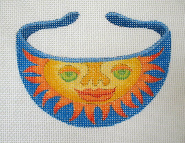 1814 Sun Visor 5 x 7 13 Mesh Hat Pun Jane Nichols Needlepoint