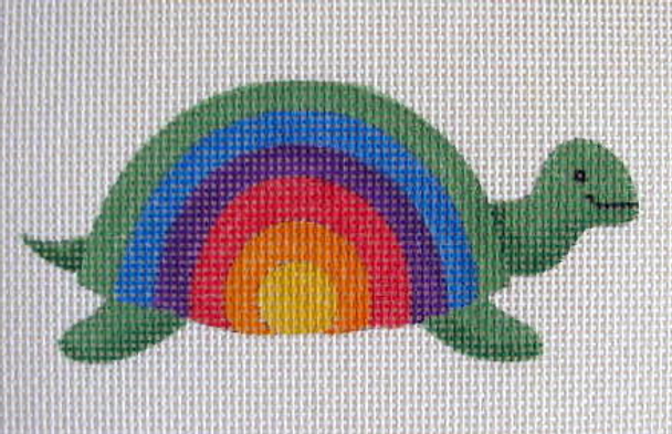 1216 Rainbow Turtle 5 x 7 13 Mesh Jane Nichols Needlepoint