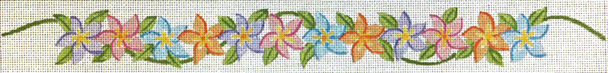 L774 Star Flowers 13 Mesh 2.5 x 20 Luggage Straps  Set of 3 Jane Nichols Needlepoint