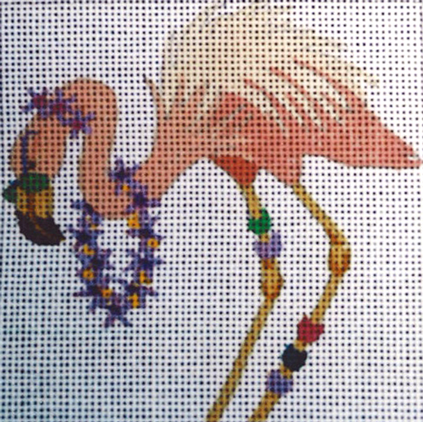 143 Sunglasses/Leis 5 x 5 13 Mesh Flamingo Jane Nichols Needlepoint