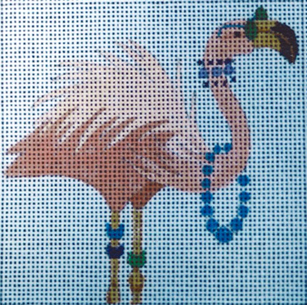 144 Sunglasses/Beads 5 x 5 13 Mesh Flamingo Jane Nichols Needlepoint
